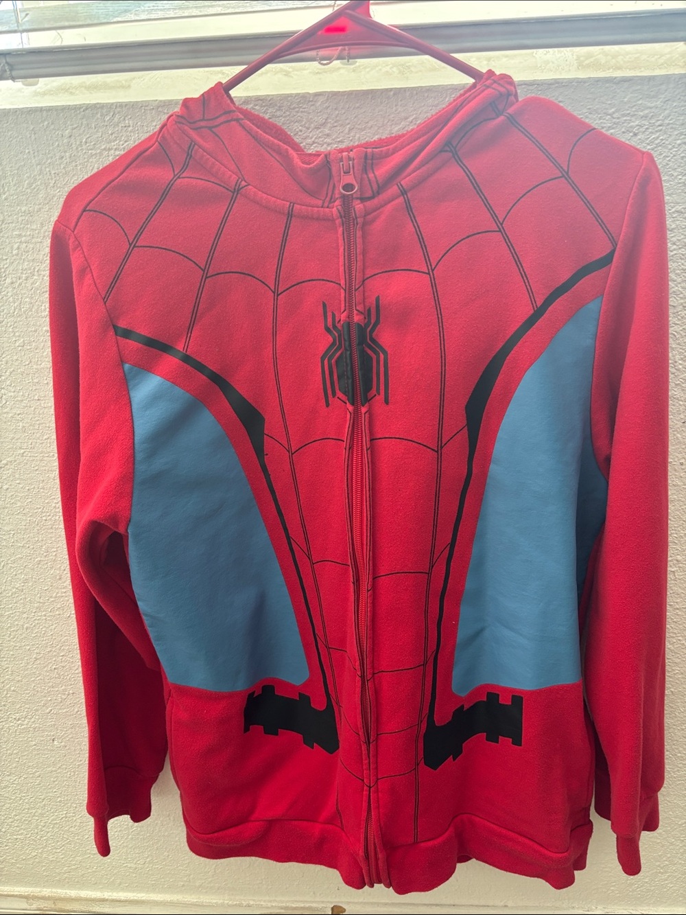 Marvel Red and Blue Spider-Man Zip-Up Kids Hoodie